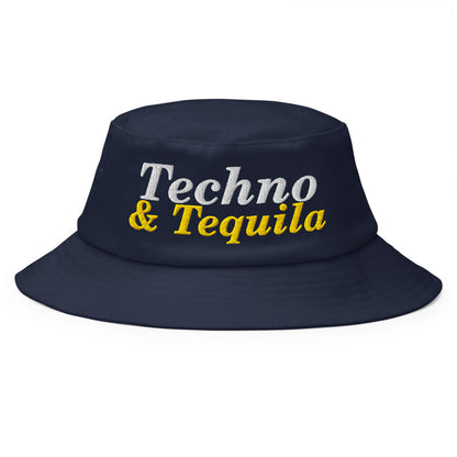 Techno & Tequila Bucket Hat in Navy