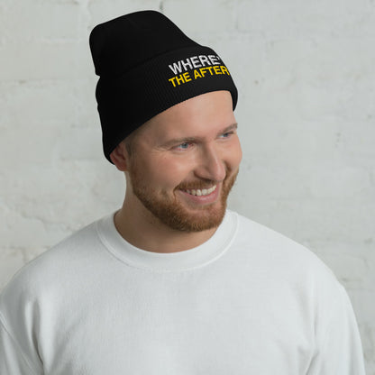 Where’s The Afters Beanie in Black on a model