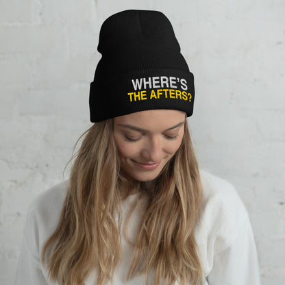 Where’s The Afters Beanie in Black on a model